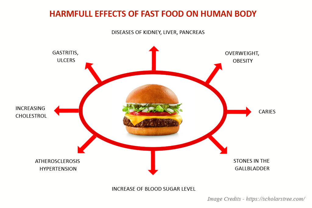 Harmful Effects of Fast Food on Human Body